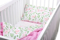 2pc Baby Bedding set Double Sided fit Cot 120x90cm Cotton Muslin Flaming - MyHappy Baby