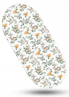 80x38cm Fitted Sheet 100% Cotton for Baby Moses Basket Pram Bassinet Green Glade - MyHappy Baby