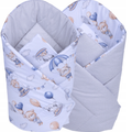 Baby Infant Swaddle Wrap Sleeping Bag Newborn Bedding Blanket Cotton Dots grey/Walk in the Clouds
